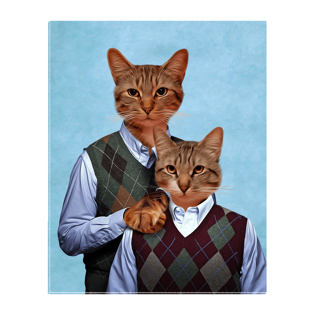 'Step Kitties' Personalized Pet Standing Canvas