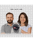 Personalized Modern Pet & Humans Puzzle