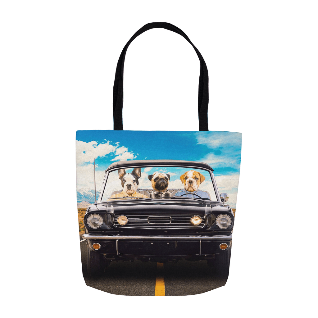 &#39;The Classic Woofstang&#39; Personalized 3 Pet Tote Bag