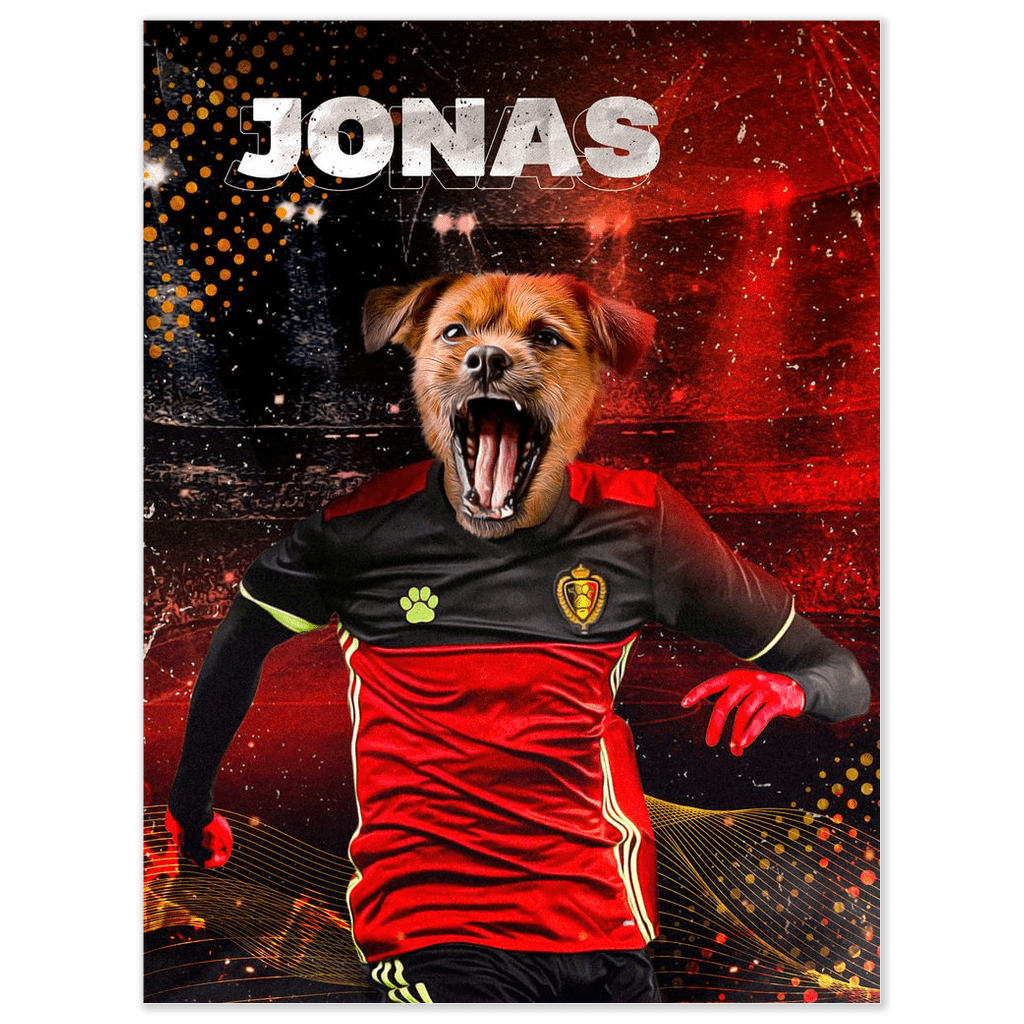 Póster Mascota personalizada &#39;Belgium Doggos Soccer&#39;