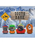 'South Bark' Personalized 4 Pet Blanket