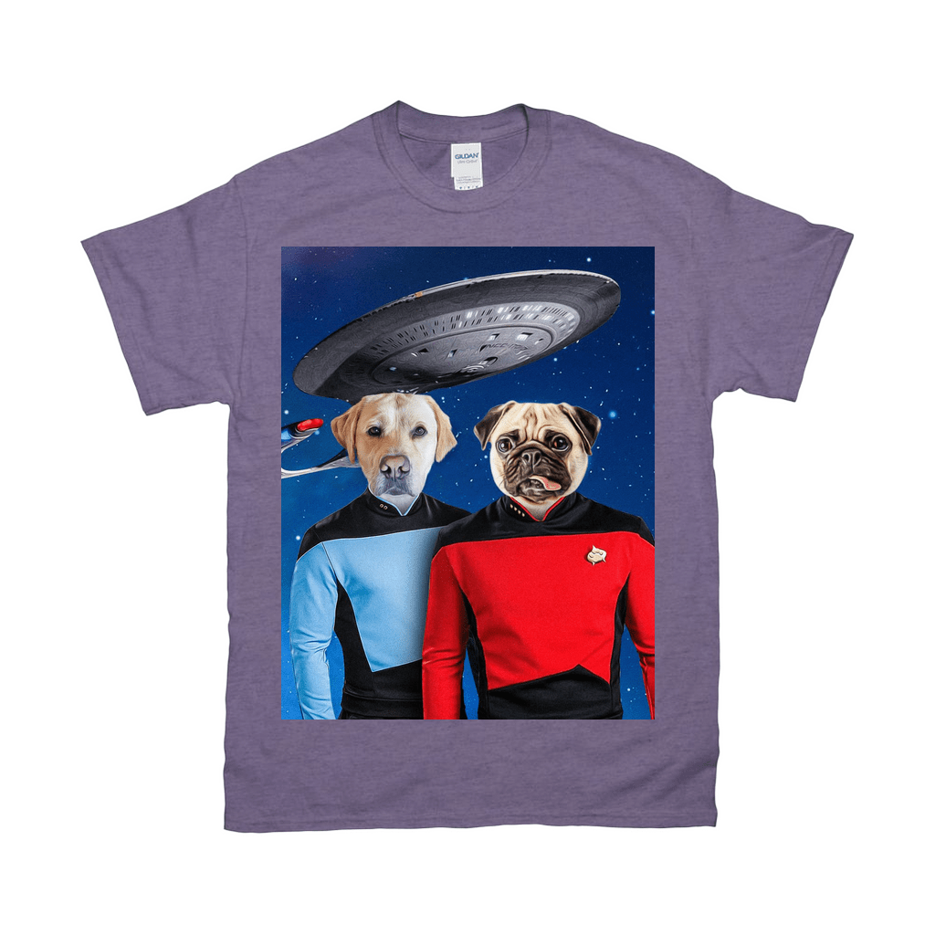 Camiseta personalizada para 2 mascotas &#39;Doggo-Trek&#39; 