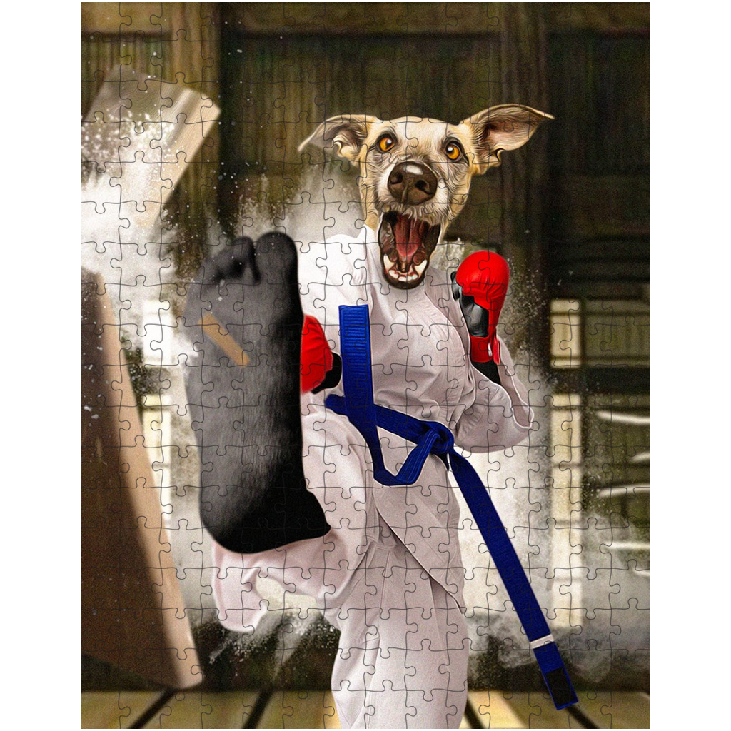 &#39;Taekwondogg&#39; Personalized Pet Puzzle