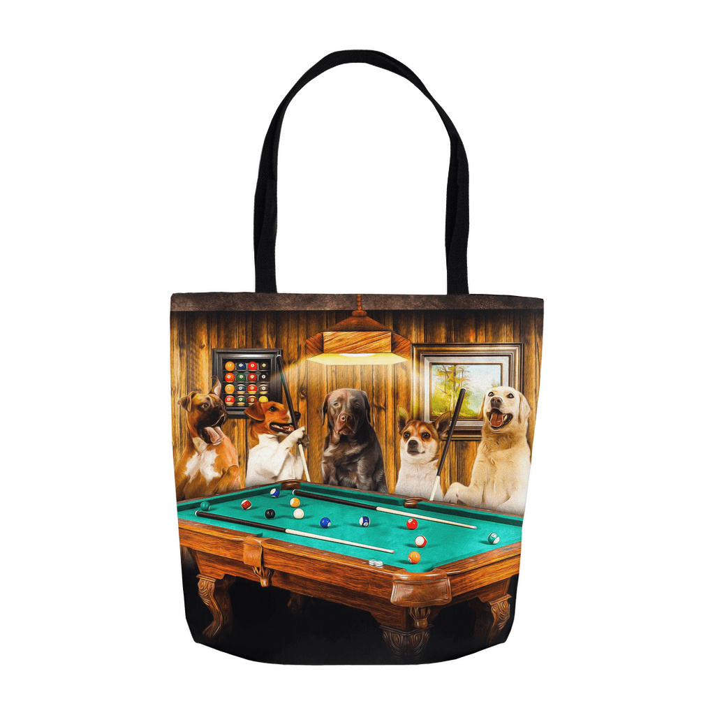 &#39;The Pool Players&#39; Personalized 5 Pet Tote Bag