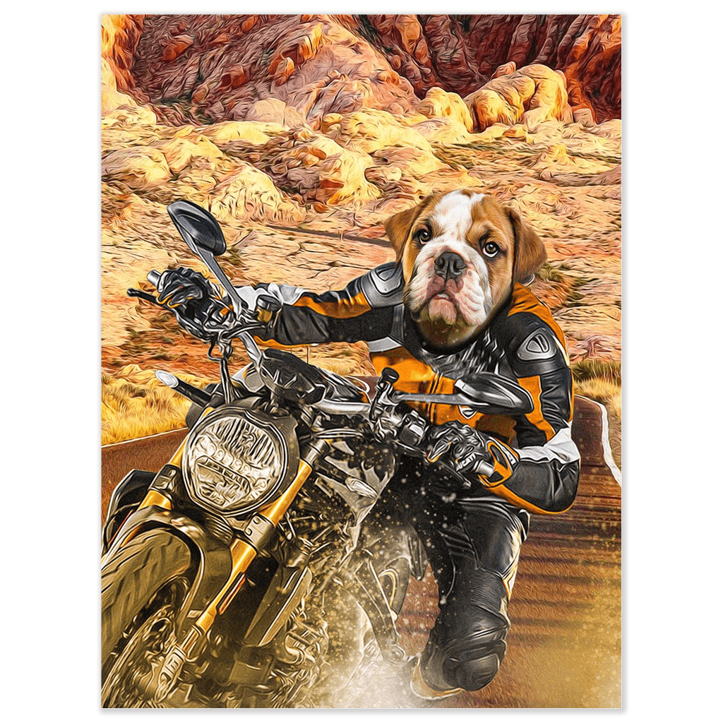Póster Mascota personalizada &#39;Dogati Rider&#39;