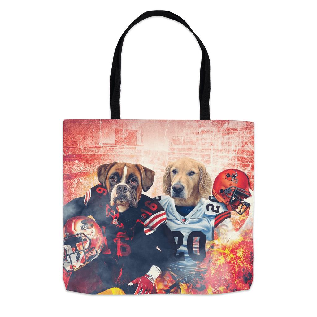 &#39;Cleveland Doggos&#39; Personalized 2 Pet Tote Bag