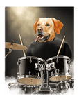 Lienzo personalizado para mascotas 'The Drummer'