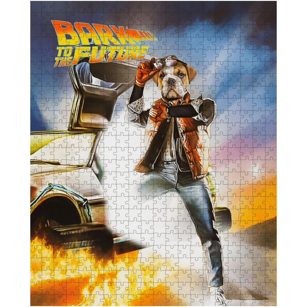 &#39;Bark to the Future&#39; Personalized Dog Puzzle