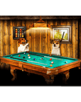 'The Pool Players' Personalized 2 Pet Standing Canvas