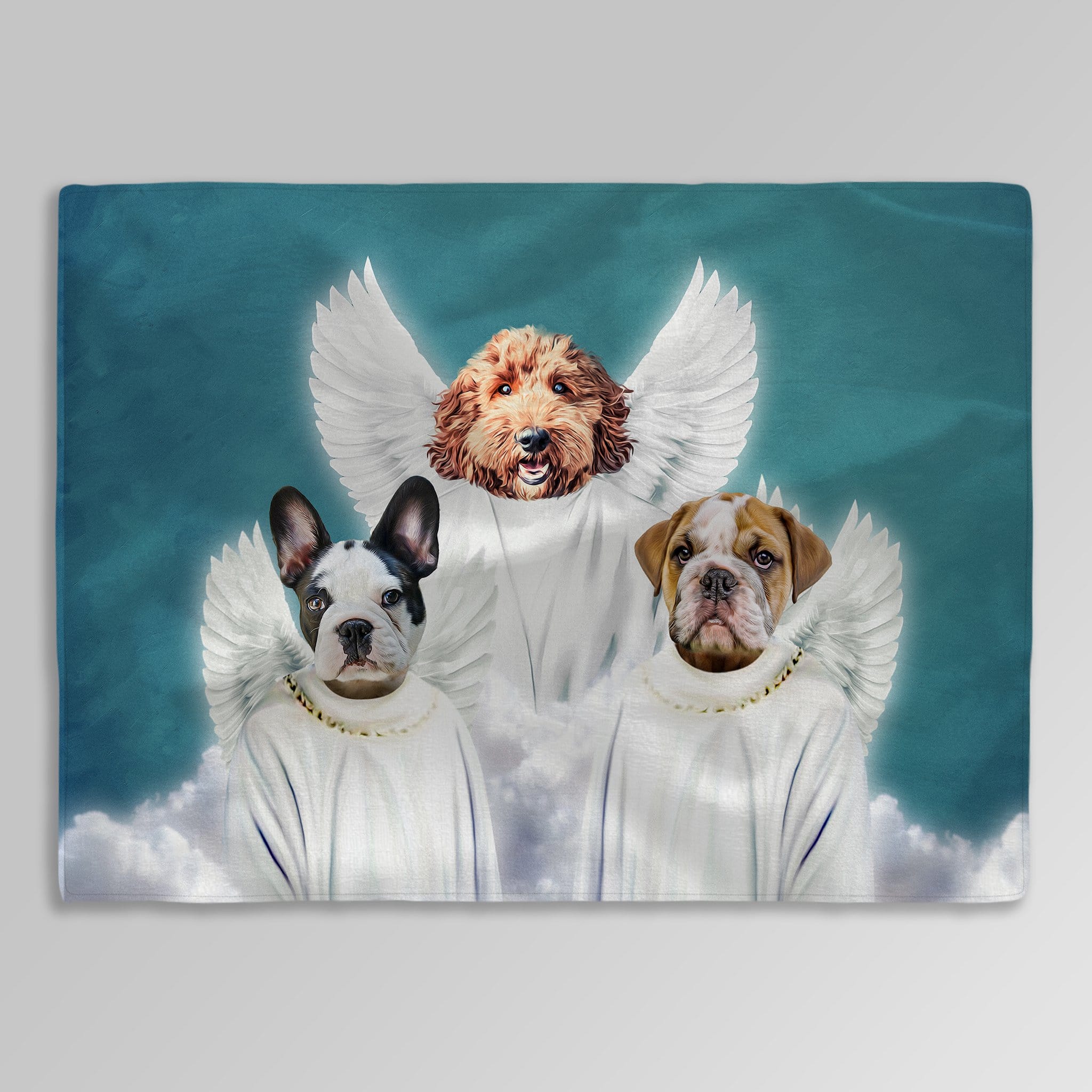 &#39;3 Angels&#39; Personalized 3 Pet Blanket