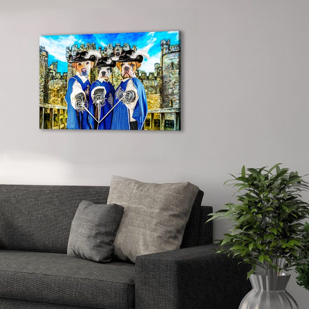 &#39;3 Musketeers&#39; Personalized 3 Pet Canvas