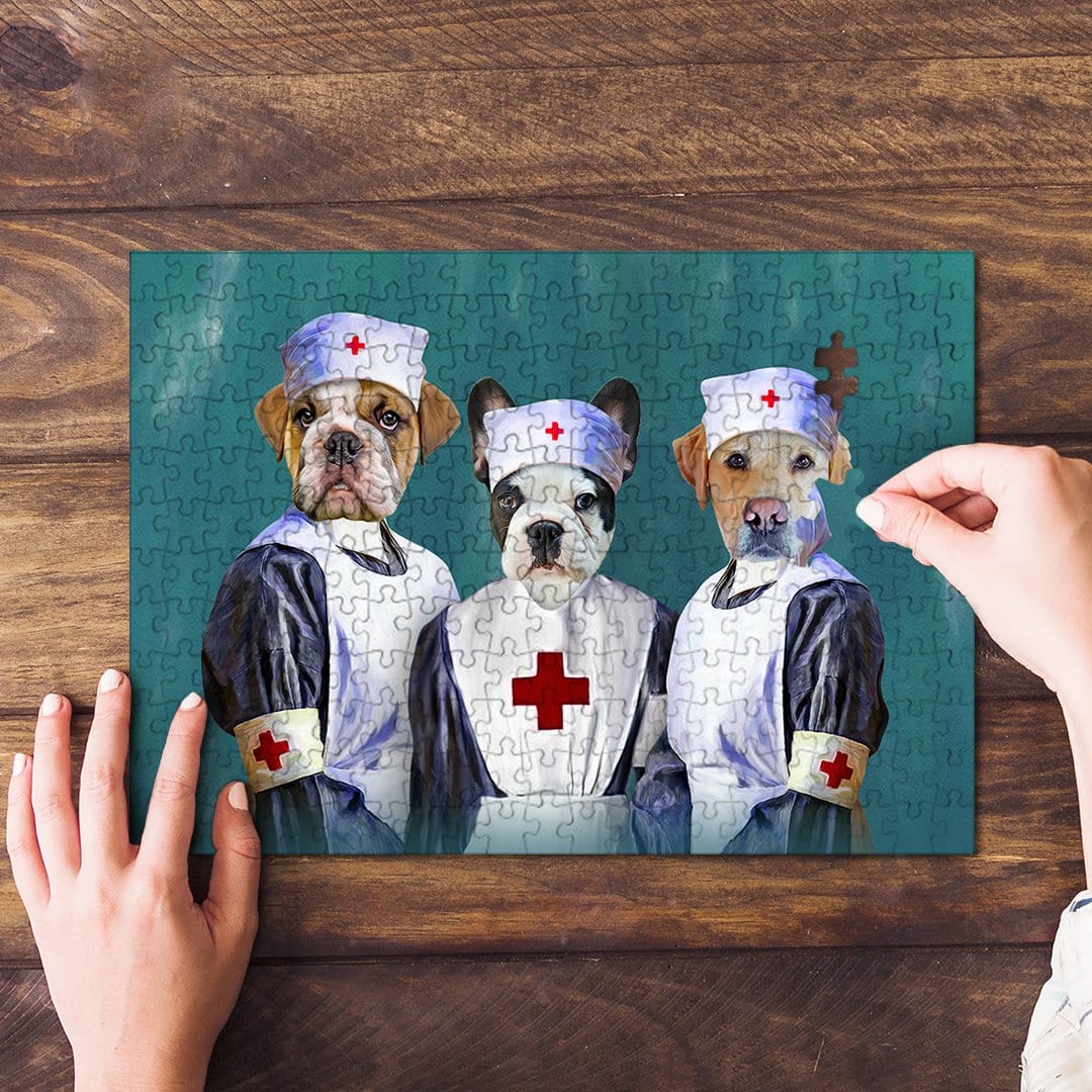 &#39;The Nurses&#39; Personalized 3 Pet Puzzle