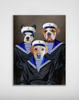 'The Sailors' Personalized 3 Pet Poster