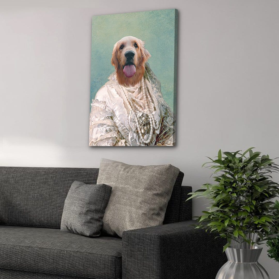 La dama perlada: lienzo personalizado para mascotas