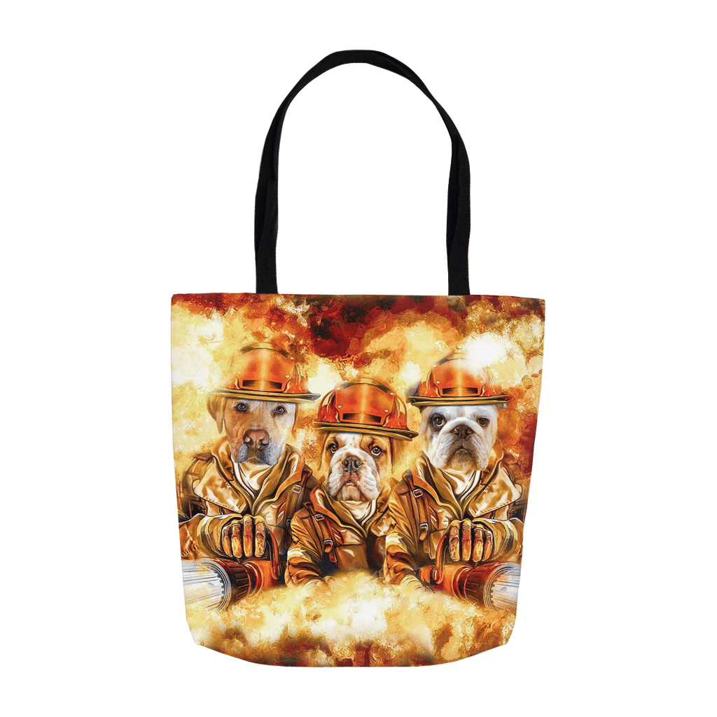 &#39;The Firefighters&#39; Personalized 3 Pet Tote Bag