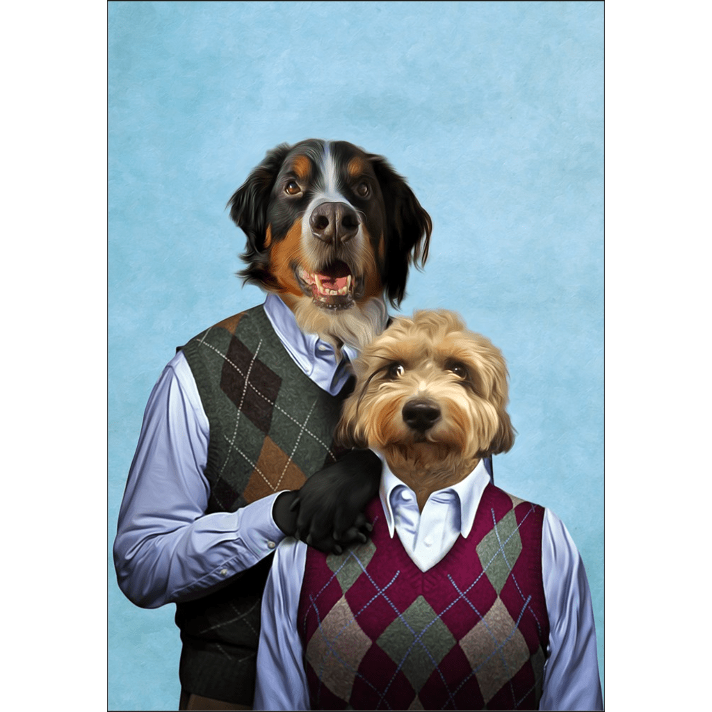 Step Doggo &amp; Doggette: Personalized 2 Pet Poster