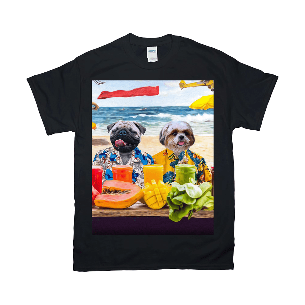 Camiseta personalizada para 2 mascotas &#39;The Beach Dogs&#39; 