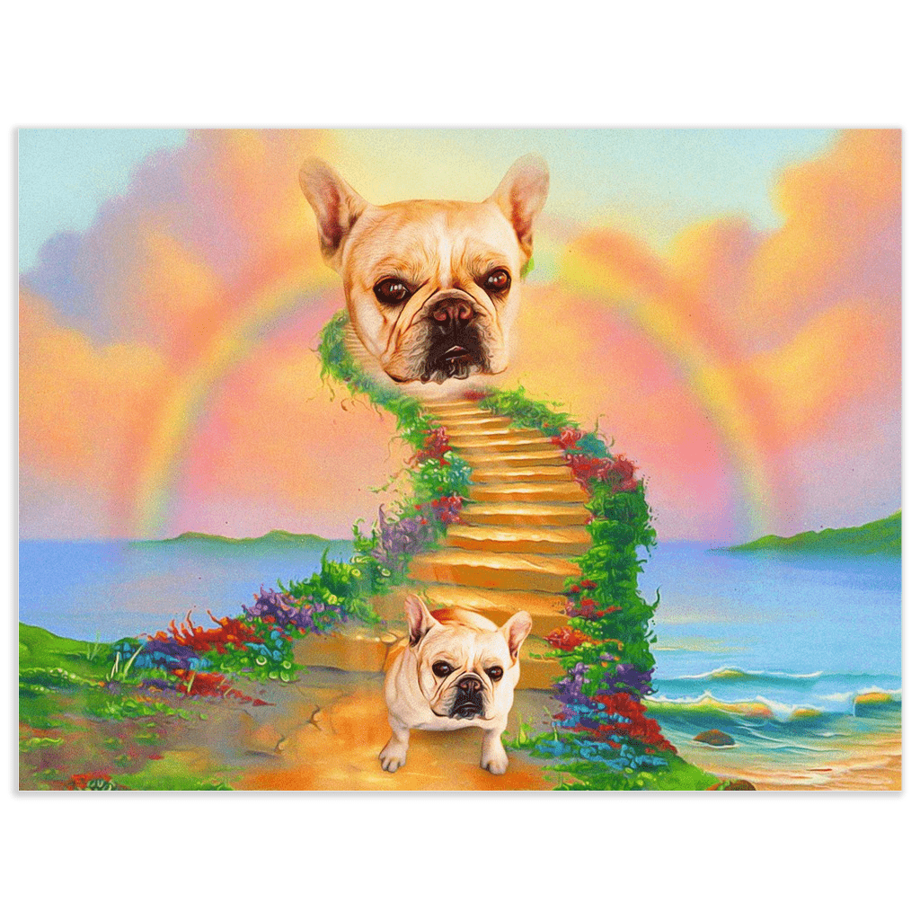 &#39;The Rainbow Bridge&#39; Personalized Pet Poster