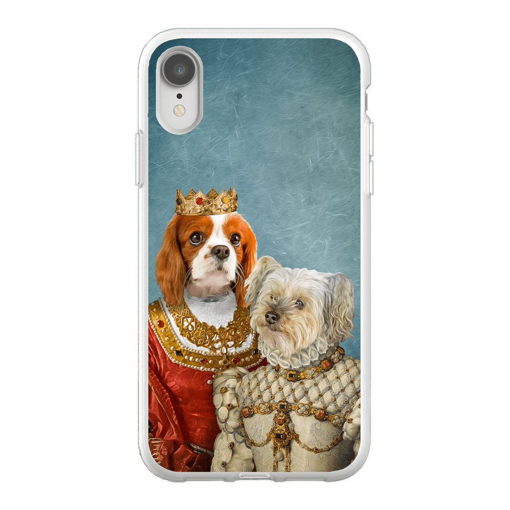 &#39;Queen and Princess&#39; Personalized 2 Pet Phone Case
