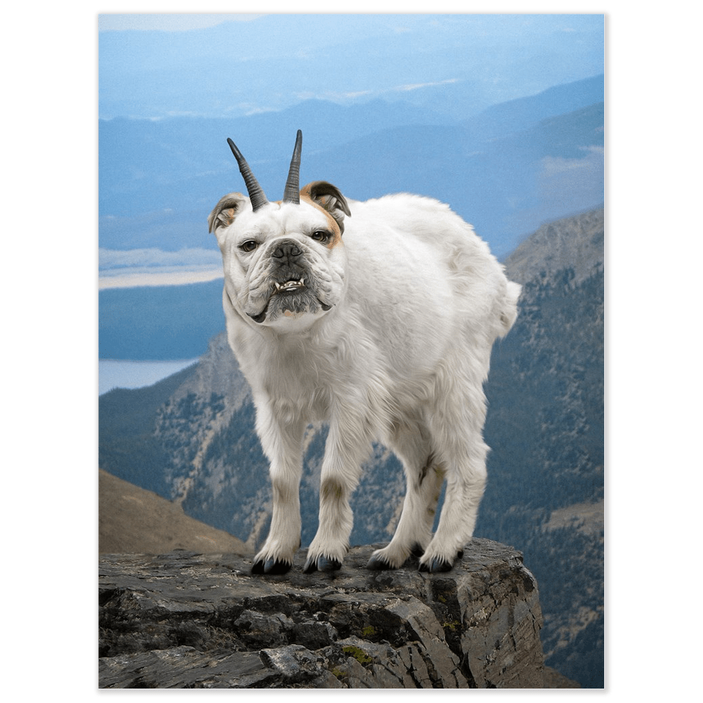 &#39;The Mountain Doggoat&#39; Personalized Pet Poster
