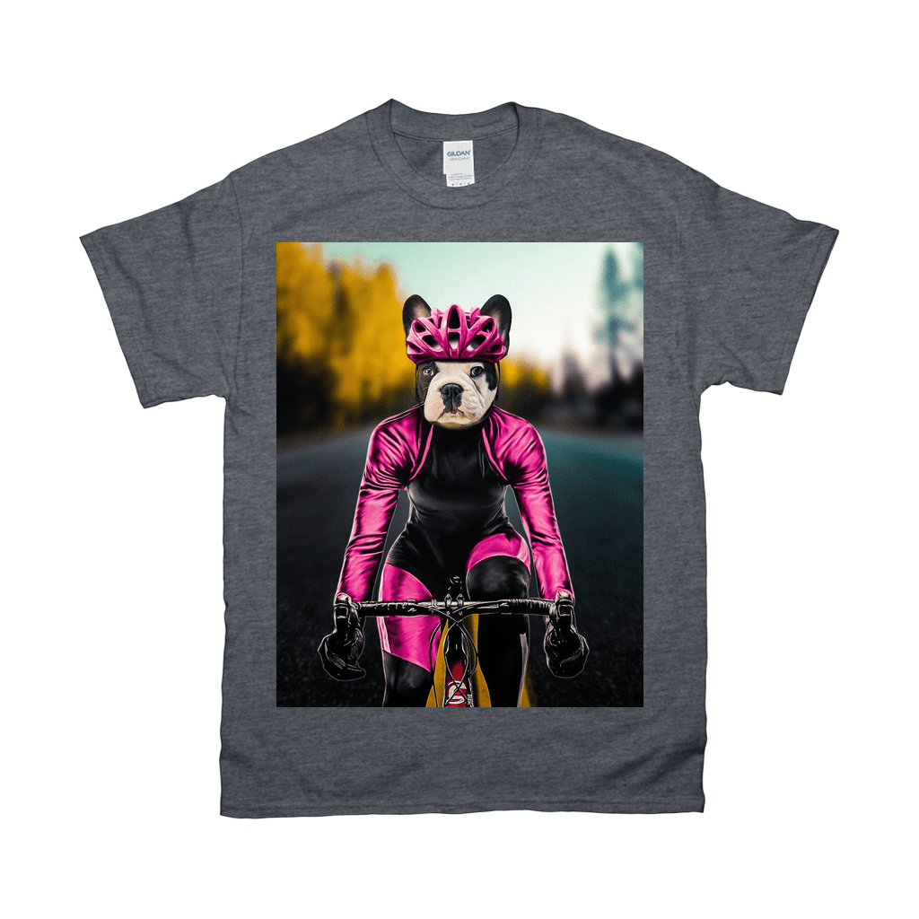 &#39;The Female Cyclist&#39; Personalized Pet T-Shirt