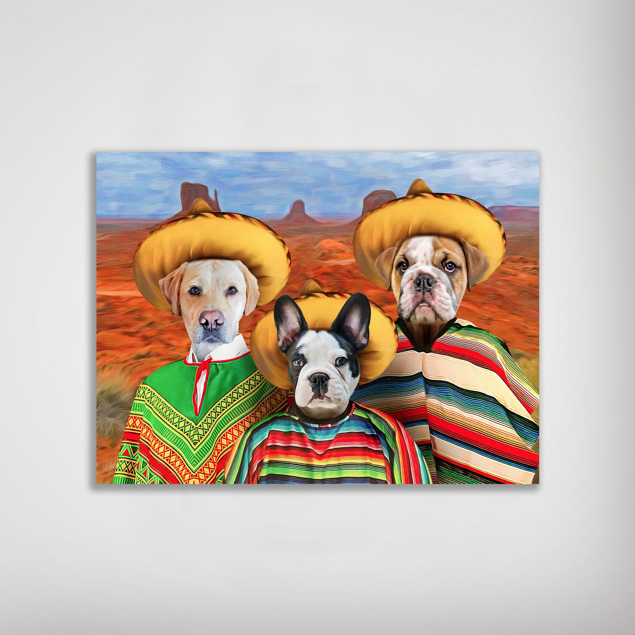&#39;3 Amigos&#39; Personalized 3 Pet Poster