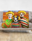 '3 Amigos' Personalized 3 Pet Blanket