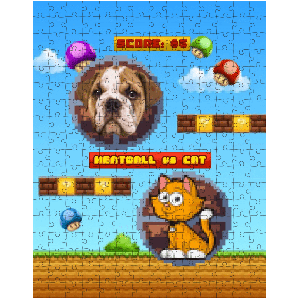 Retro Video Game Personalized Pet Puzzle
