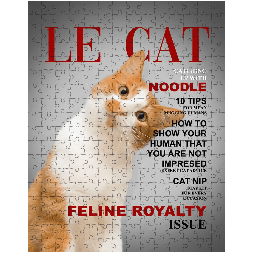 &#39;Le Cat&#39; Personalized Pet Puzzle