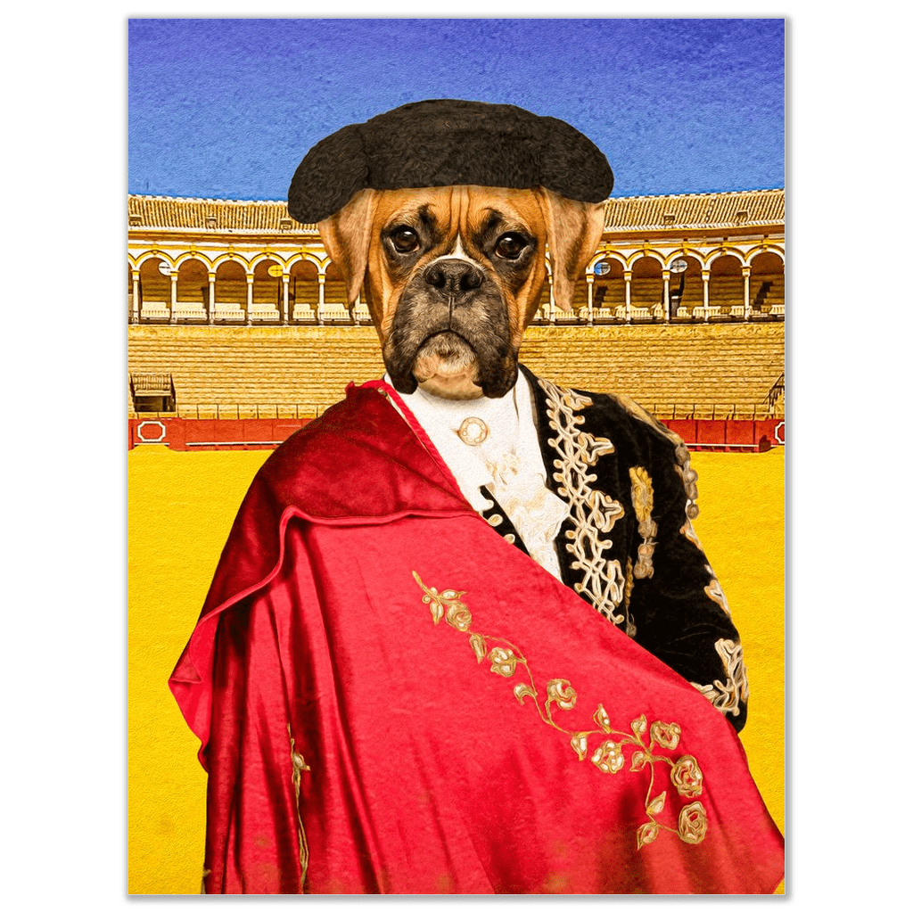 &#39;The Bull Fighter&#39; Personalized Pet Poster