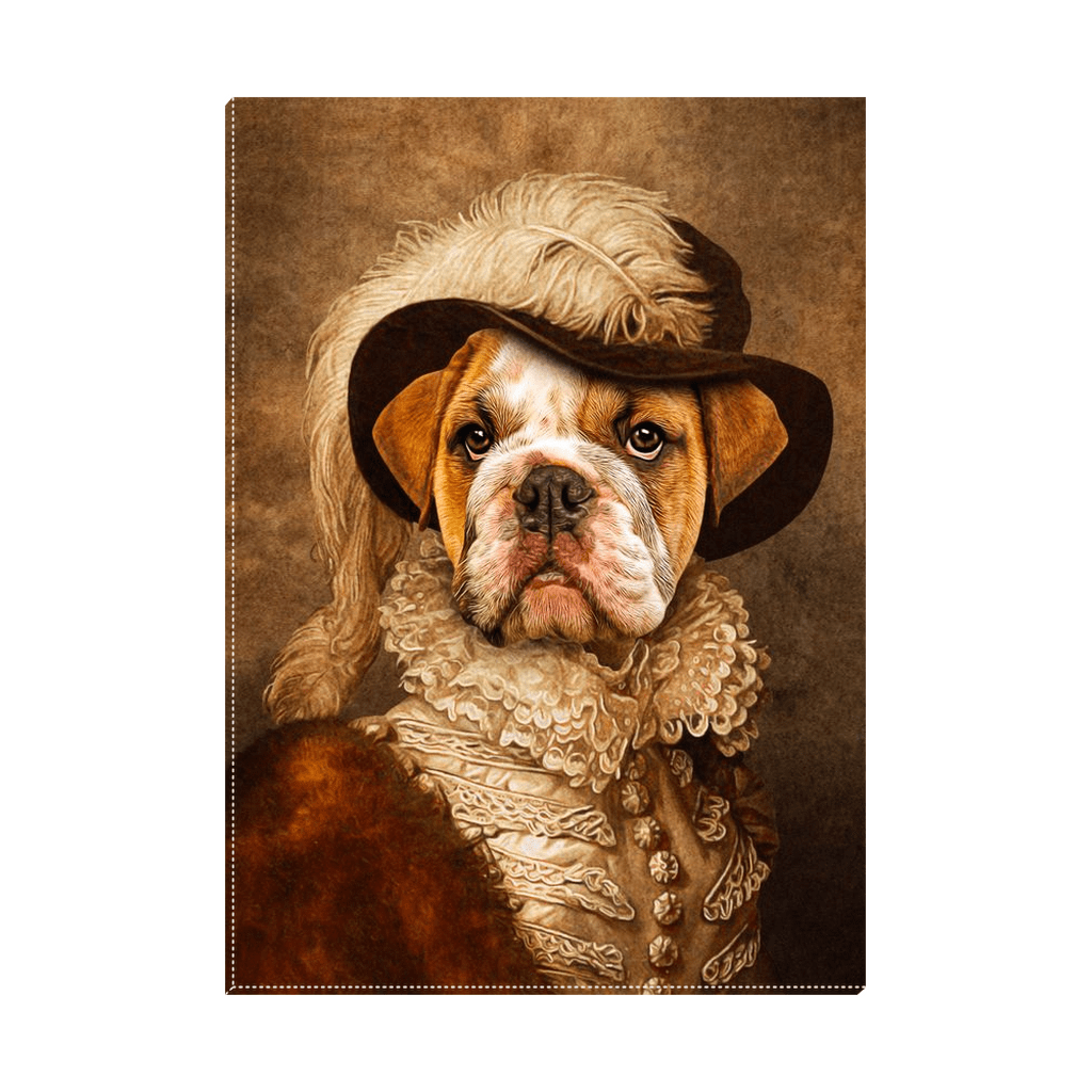 &#39;The Feathered Dame&#39; Personalized Pet Standing Canvas