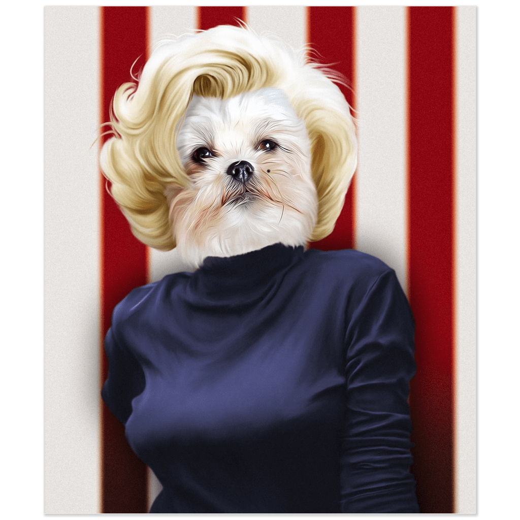 Póster Perro personalizado &#39;Marilyn Monpaw&#39;