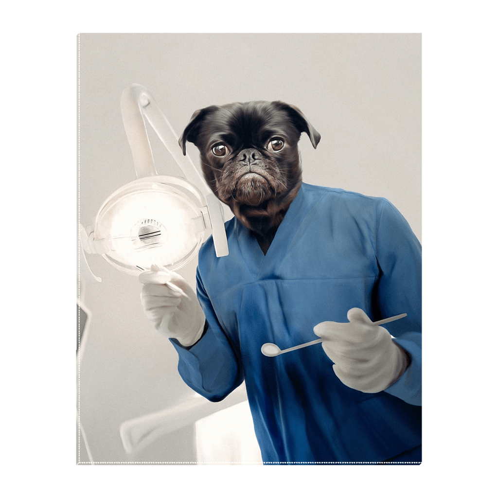 &#39;The Dentist&#39; Personalized Pet Standing Canvas