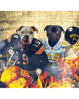 Rompecabezas personalizado de 2 mascotas 'Pittsburgh Doggos'