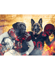 'Arizona Doggos' Personalized 2 Pet Standing Canvas