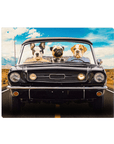 'The Classic Wooftang' Personalized 3 Pet Canvas