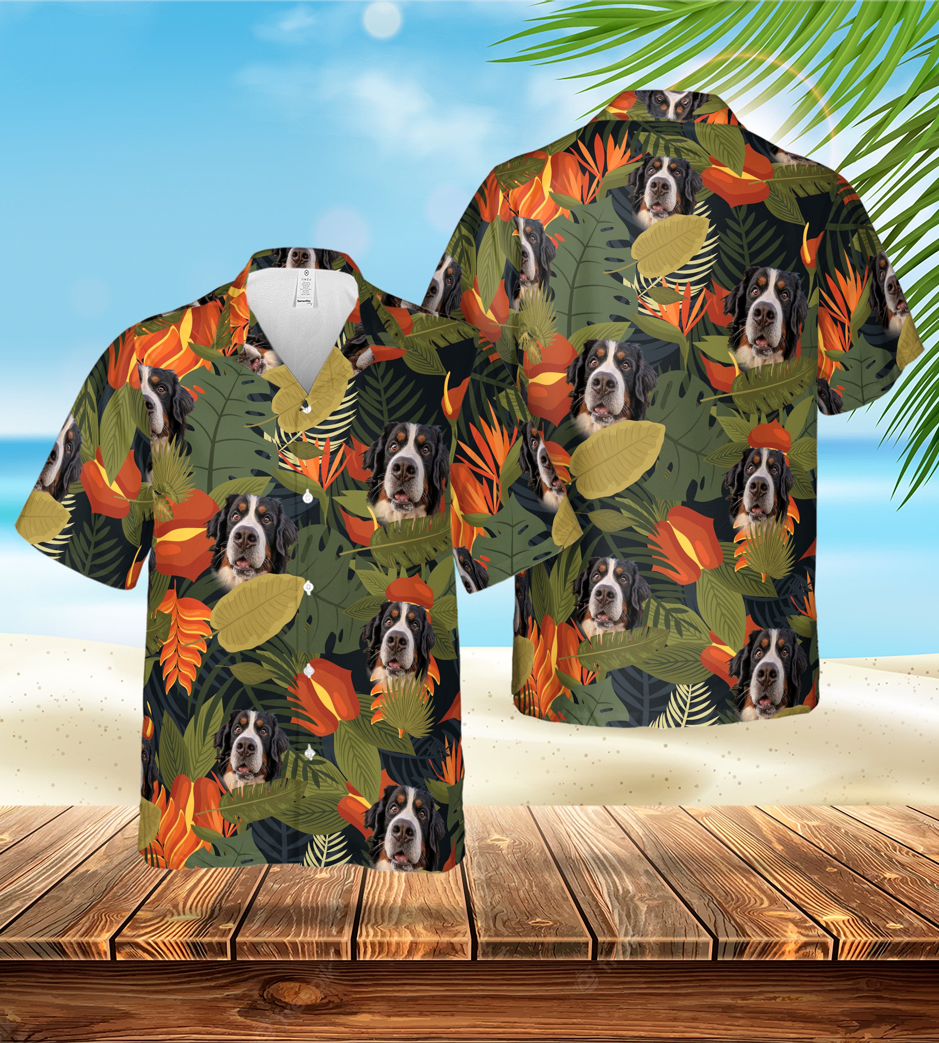 Custom Hawaiian Shirt (Lush Moss: 1-4 Pets)