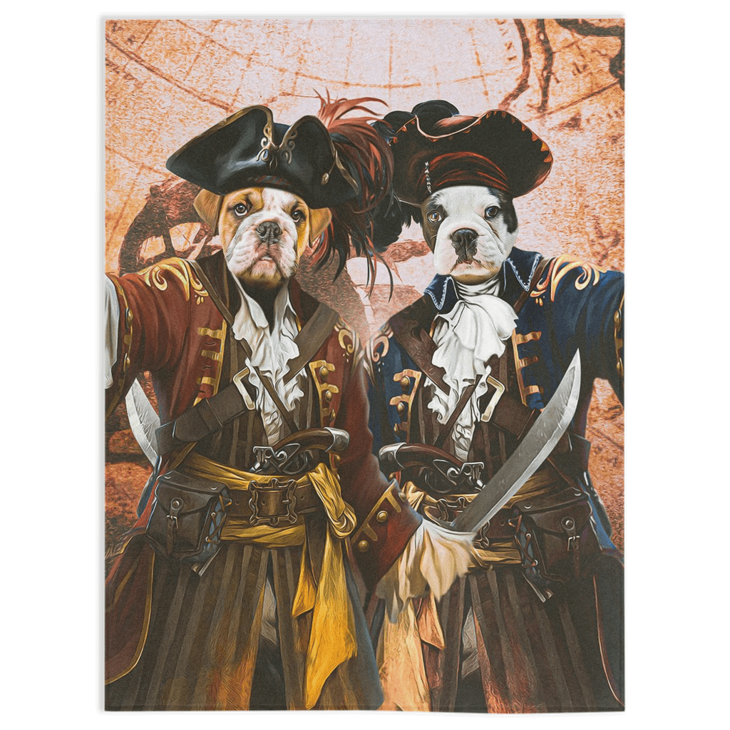 &#39;The Pirates&#39; Personalized 2 Pet Blanket