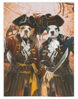 Manta personalizada para 2 mascotas 'Los Piratas'
