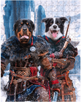 'The Viking Warriors' Personalized 2 Pet Puzzle