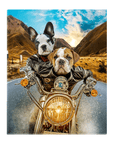 'Harley Wooferson' Personalized 2 Pet Standing Canvas