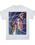 Camiseta personalizada para 2 mascotas '1980s Lazer Portrait'