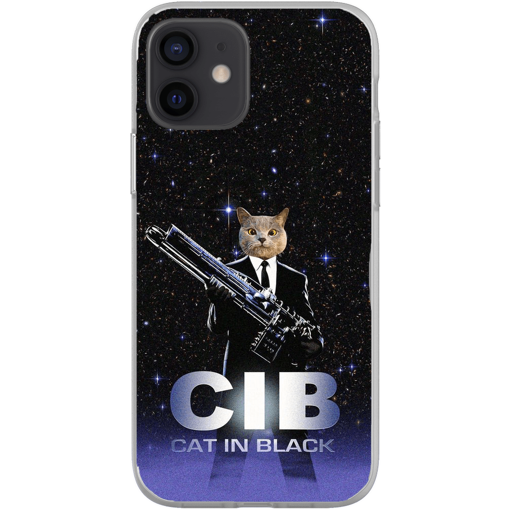 &#39;Cat in Black&#39; Personalized Phone Case