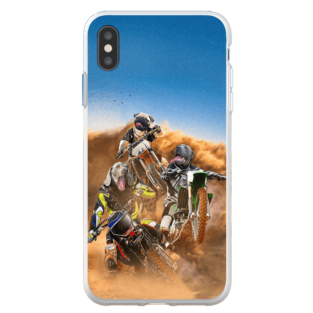 'The Motocross Riders' Personalized 3 Pet Phone Case - iPhone 15 Pro 'The Motocross Riders' Personalized 3 Pet Phone Case - iPhone 15 Pro