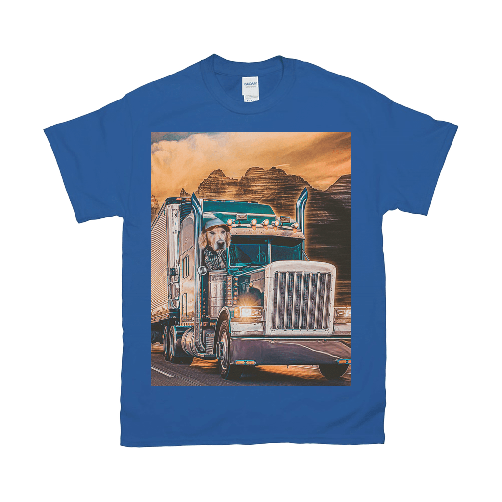 &#39;The Trucker&#39; Personalized Pet T-Shirt