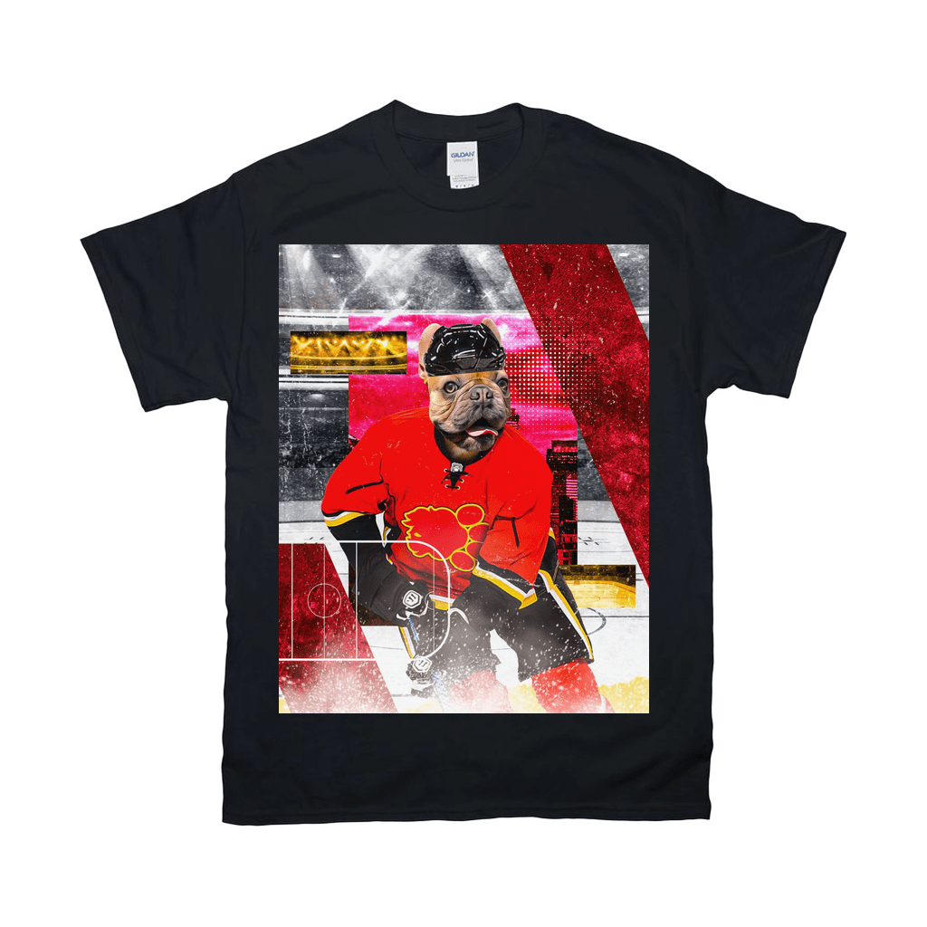 &#39;Calgary Doggos Hockey&#39; Personalized Pet T-Shirt