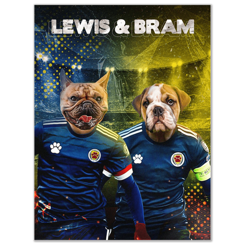 &#39;Scotland Doggos&#39; Personalized 2 Pet Poster