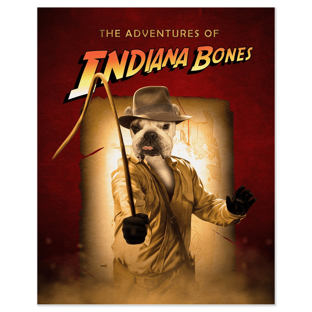 &#39;The Indiana Bones&#39; Personalized Pet Poster