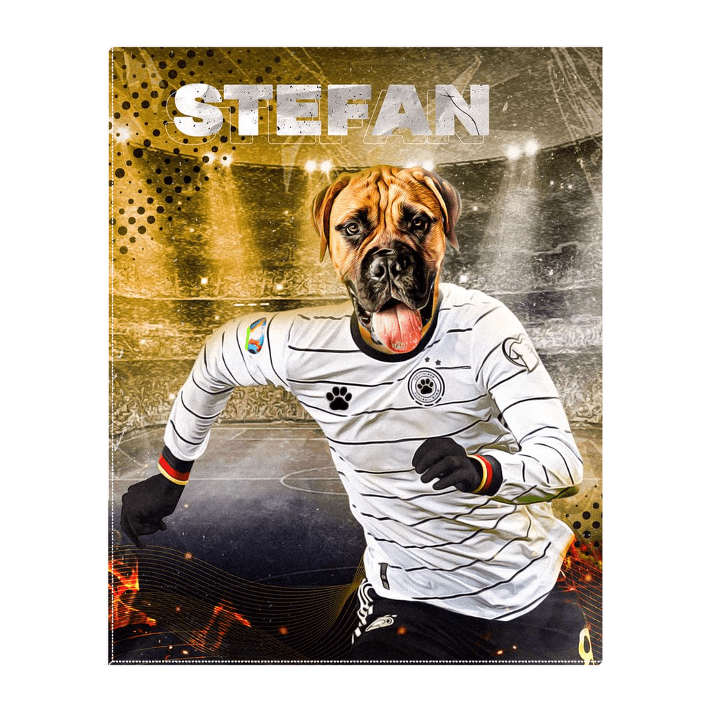 Lienzo personalizado para mascotas &#39;Alemania Doggos Soccer&#39;