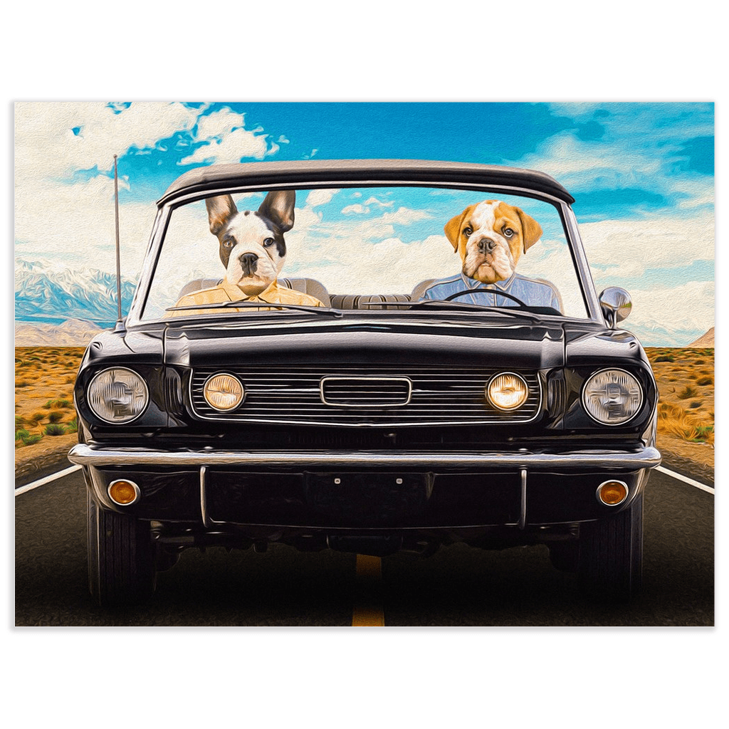 &#39;The Classic Woofstang&#39; Personalized 2 Pet Poster